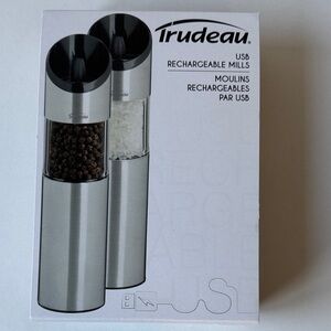 NEW Trudeau USB Rechargeable Salt & Pepper Mills